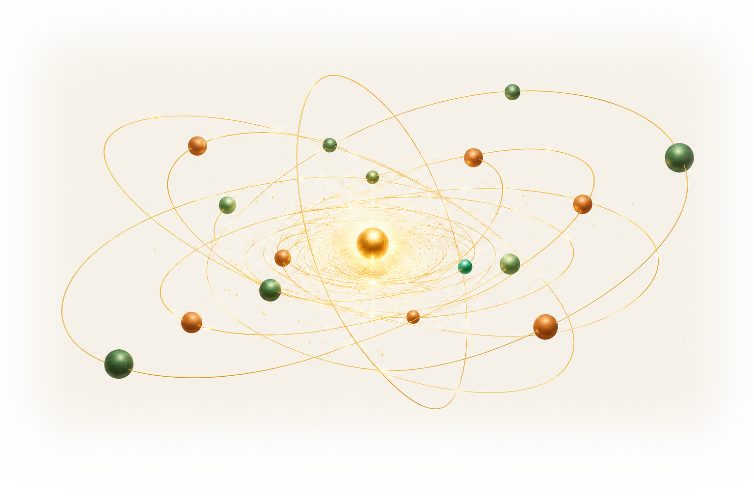 Orbite lumineuse représentant des outils de leadership connectés
